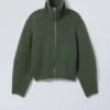 Bea Zip Cardigan – Dark Green Bea Zip Cardigan – Dark Green