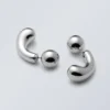Bean Earrings – Silver Bean Earrings – Silver