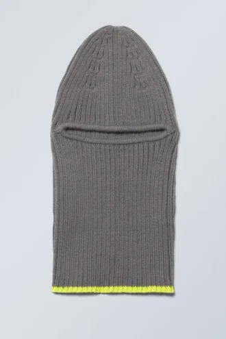 Bell Balaclava – Grey + Yellow Hem