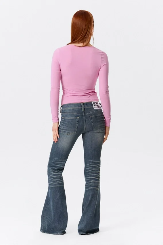 Belle B Ruched V-Neck Cardigan – Pink Belle B Ruched V-Neck Cardigan – Pink