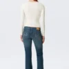 Belle B Ruched V-Neck Cardigan – White Belle B Ruched V-Neck Cardigan – White