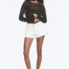 Bite Low Rise Mini Denim Shorts – Dirty White – White Bite Low Rise Mini Denim Shorts – Dirty White – White