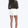 Bite Low Rise Mini Denim Shorts – Dirty White – White Bite Low Rise Mini Denim Shorts – Dirty White – White
