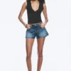 Bite Low Rise Mini Denim Shorts – Radio Blue – Medium Blue Bite Low Rise Mini Denim Shorts – Radio Blue – Medium Blue