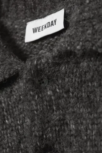 Bobby Relaxed Knitted Polo Sweater – Dark Grey