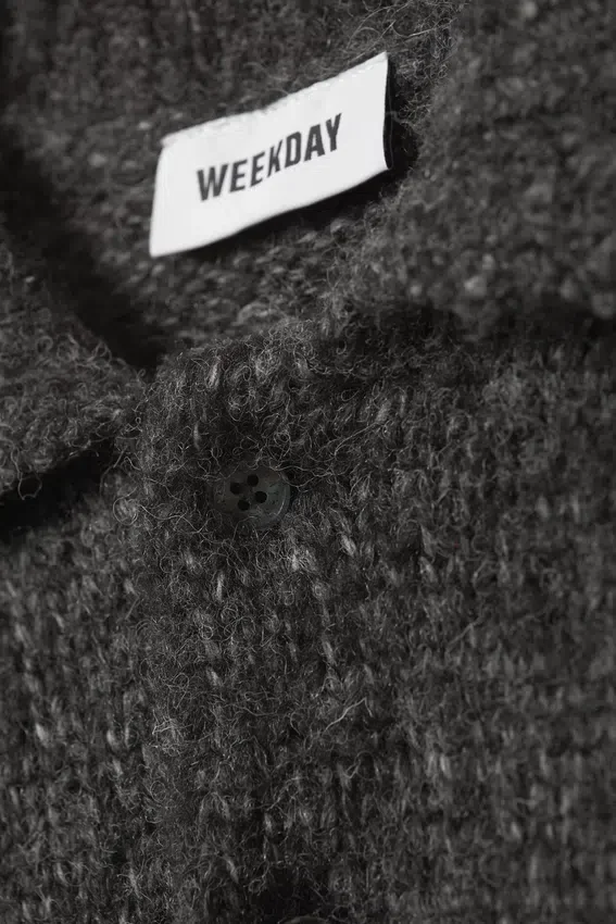 Bobby Relaxed Knitted Polo Sweater – Dark Grey Bobby Relaxed Knitted Polo Sweater – Dark Grey
