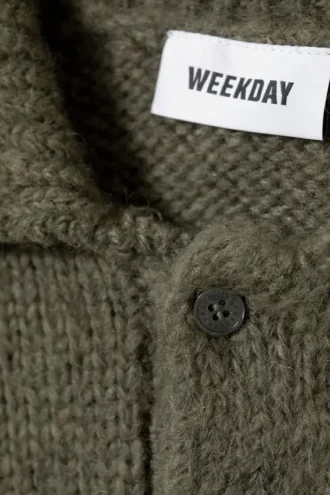 Bobby Relaxed Knitted Polo Sweater – Khaki Green