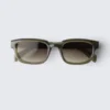Bold Rectangular Frame Unisex Sunglasses – Dark Green Bold Rectangular Frame Unisex Sunglasses – Dark Green