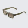 Bold Rectangular Frame Unisex Sunglasses – Dark Green Bold Rectangular Frame Unisex Sunglasses – Dark Green
