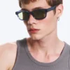 Bold Rectangular Frame Unisex Sunglasses – Dusty Light Grey Bold Rectangular Frame Unisex Sunglasses – Dusty Light Grey