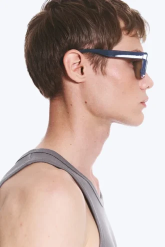 Bold Rectangular Frame Unisex Sunglasses – Dusty Light Grey