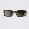 Bold Rectangular Frame Unisex Sunglasses – Tortoiseshell – Dark Lenses Bold Rectangular Frame Unisex Sunglasses – Tortoiseshell – Dark Lenses