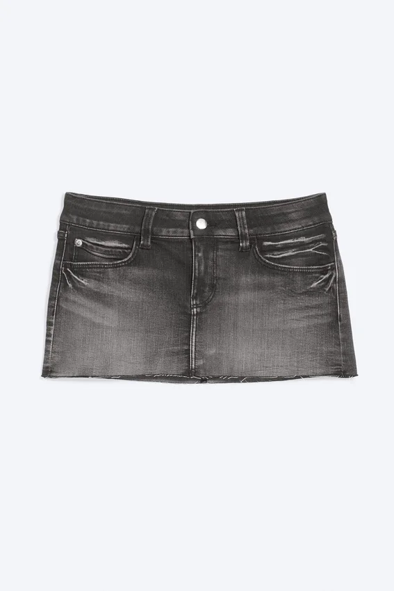 Booty Bei Denim Mini Skirt – Black Moon – Grey | Cheap Monday Gb Booty Bei Denim Mini Skirt – Black Moon – Grey | Cheap Monday Gb