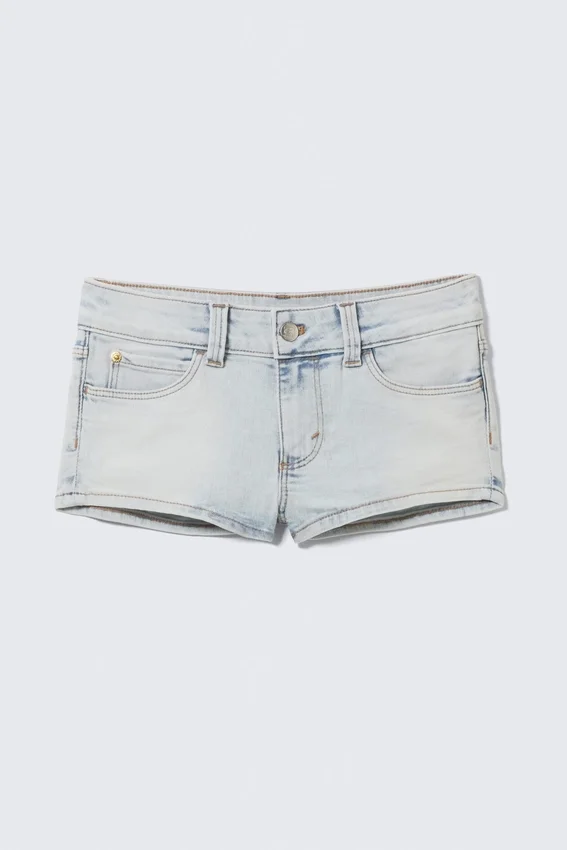Booty Bei Low Rise Mini Denim Shorts – Aventure Blue – Light Blue | Cheap Monday Gb Booty Bei Low Rise Mini Denim Shorts – Aventure Blue – Light Blue | Cheap Monday Gb