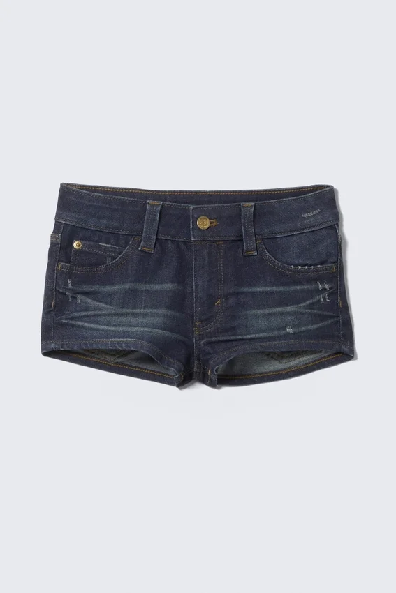 Booty Bei Low Rise Mini Denim Shorts – Dark Blue | Cheap Monday Gb Booty Bei Low Rise Mini Denim Shorts – Dark Blue | Cheap Monday Gb