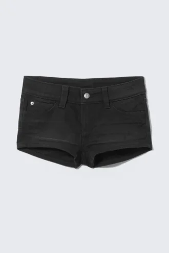 Booty Bei Low Rise Mini Denim Shorts – Undone Black – Black | Cheap Monday Gb Booty Bei Low Rise Mini Denim Shorts – Undone Black – Black | Cheap Monday Gb