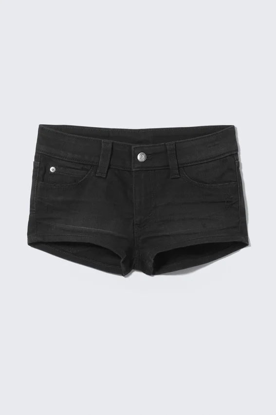Booty Bei Low Rise Mini Denim Shorts – Undone Black – Black | Cheap Monday Gb Booty Bei Low Rise Mini Denim Shorts – Undone Black – Black | Cheap Monday Gb