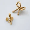Bow Earrings – Golden Bow Earrings – Golden