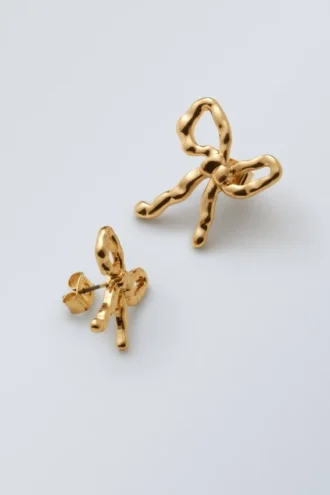 Bow Earrings – Golden