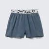 Boxer Pyjama Shorts – Washed Dark Blue Boxer Pyjama Shorts – Washed Dark Blue