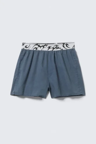 Boxer Pyjama Shorts – Washed Dark Blue