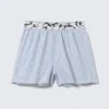 Boxer Pyjama Shorts – White – Blue Stripes Boxer Pyjama Shorts – White – Blue Stripes