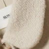 Boxy Button-Up Wool-Blend Jacket – Dusty Cream