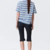 Boxy Cotton T-Shirt – Blue & White Stripe Boxy Cotton T-Shirt – Blue & White Stripe