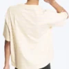 Boxy Cotton T-Shirt – Light Beige – Lilac Stripe Boxy Cotton T-Shirt – Light Beige – Lilac Stripe
