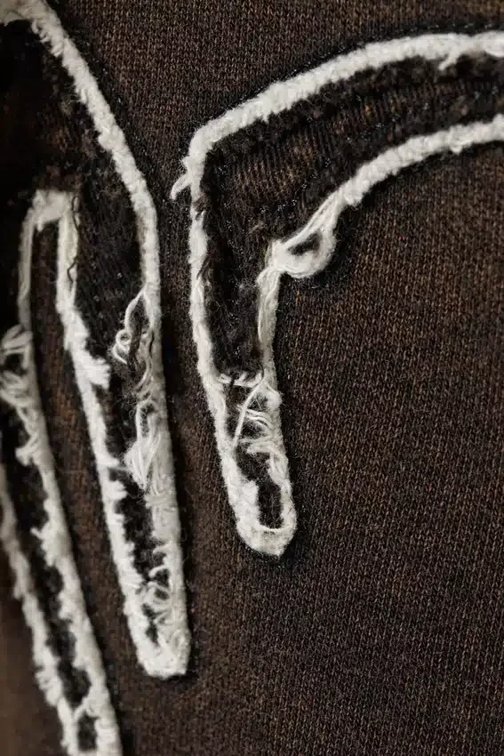 Boxy Embroidery Zip Hoodie – Washed Dark Brown – Dream Boxy Embroidery Zip Hoodie – Washed Dark Brown – Dream