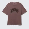Boxy Graphic T-Shirt – Dark Red Boxy Graphic T-Shirt – Dark Red