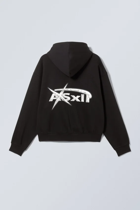 Boxy Graphic Zip Hoodie – Asxll Boxy Graphic Zip Hoodie – Asxll