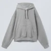 Boxy Heavyweight Hoodie – Grey Melange Boxy Heavyweight Hoodie – Grey Melange