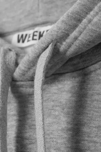 Boxy Heavyweight Hoodie – Grey Melange