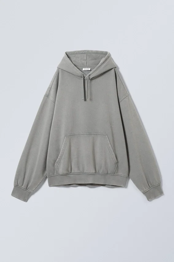 Boxy Heavyweight Hoodie – Washed Dusty Grey Boxy Heavyweight Hoodie – Washed Dusty Grey