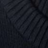 Boxy Knitted Cotton Sweater – Dark Navy Blue Boxy Knitted Cotton Sweater – Dark Navy Blue