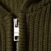 Boxy Knitted Hoodie – Dark Khaki Green Boxy Knitted Hoodie – Dark Khaki Green