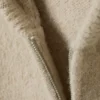 Boxy Knitted Zip Hoodie – Beige Boxy Knitted Zip Hoodie – Beige