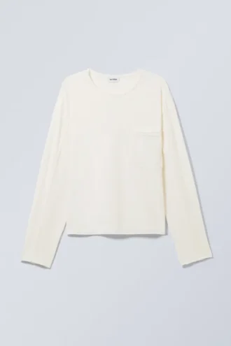 Boxy Long Sleeve T-Shirt – White