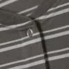 Boxy Long-Sleeved Henley T-Shirt – Striped Dark Grey Boxy Long-Sleeved Henley T-Shirt – Striped Dark Grey
