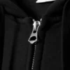 Boxy Midweight Zip Hoodie – Black Boxy Midweight Zip Hoodie – Black