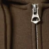 Boxy Midweight Zip Hoodie – Dark Brown Boxy Midweight Zip Hoodie – Dark Brown
