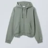 Boxy Midweight Zip Hoodie – Dusty Grey Boxy Midweight Zip Hoodie – Dusty Grey