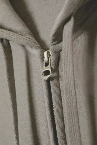 Boxy Midweight Zip Hoodie – Dusty Grey