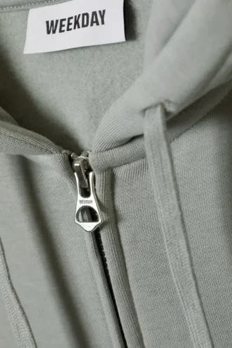 Boxy Midweight Zip Hoodie – Dusty Grey