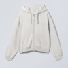 Boxy Midweight Zip Hoodie – Light Dusty Grey Boxy Midweight Zip Hoodie – Light Dusty Grey