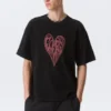 Boxy Printed Graphic T-Shirt – Black – Heart of Energy Boxy Printed Graphic T-Shirt – Black – Heart of Energy