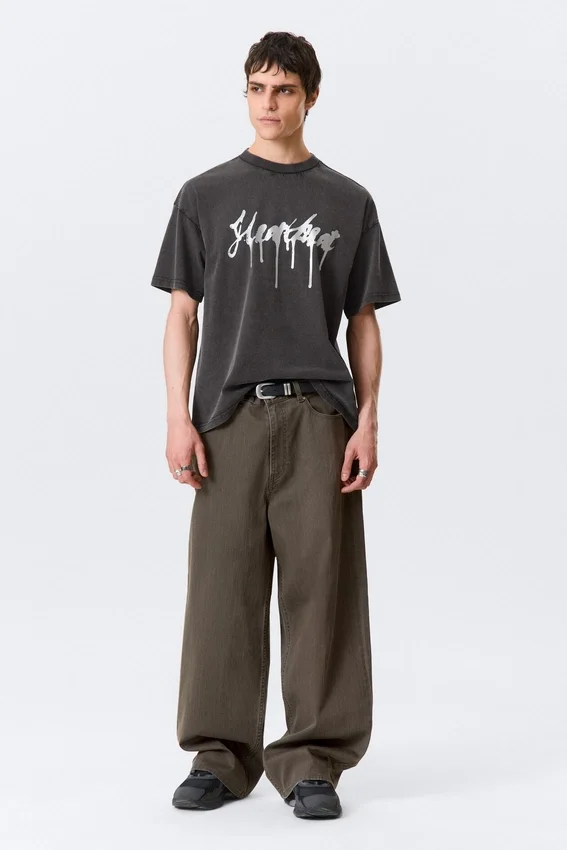 Boxy Printed Graphic T-Shirt – Black – Heartbeat Boxy Printed Graphic T-Shirt – Black – Heartbeat
