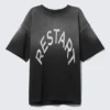 Boxy Printed Graphic T-Shirt – Black – Restart Boxy Printed Graphic T-Shirt – Black – Restart