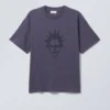 Boxy Printed Graphic T-Shirt – Dark Purple – Hello Man Boxy Printed Graphic T-Shirt – Dark Purple – Hello Man